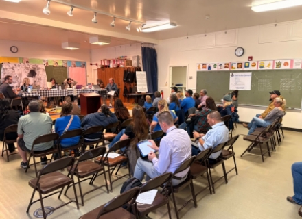 Members of the San Juan School Board met at La Sal Elementary as part of their October meeting. Photo from the La Sal Elementary Facebook group