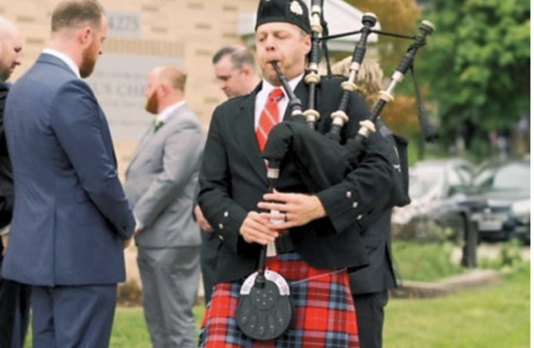 Bagpipe master Johnny Miner will transport you across the Atlantic to the Scottish Highlands at the Blanding Arts and Events Center on August 22.  Courtesy photo