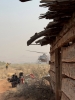 Helicopter landing with supplies to wrap Kirk's Cabin in the Salt Creek area of Canyonlands National Park.