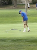 Mason Lyman drops in a putt for the San Juan Broncos earlier this season. Lyman was named Most Consistent Player during the Region 18 Championship, played this past Monday, September 21 in Sterling.  Rob Wilcox photo