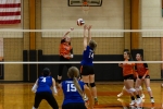 Monticello senior Josie Mack (#11) drills the ball over the net against the Pinnacle defense on September 1 as Izzy Lundelle (#10) and Shelby Rogers (#7) cover. The Lady Buckaroos swept the Lady Panthers in the match, improving to 3-3 on the season. The team will host Dove Creek and travel to play Rock Point, AZ this week. Anna Fredericks photo