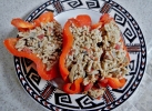 Cajun Seasoned Turkey and Rice Stuff Peppers.  Mary Cokenour photo