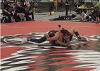 San Juan sophomore Kheirra Keith works to pin an Ignacio opponent at the Western Slope Showdown in Montrose, CO December 13.  Art Adair photo