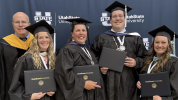 Recent graduates of Utah State University who participated in a DRUMM Teacher Workshop and Cultural Exchange in April.  The program is part of a multi-year effort to assist teachers and students with mathematical modeling. Courtesy photo