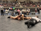 San Juan wrestler Saylor Dandy pins an opponent on her way to a championship run. Courtesy photo